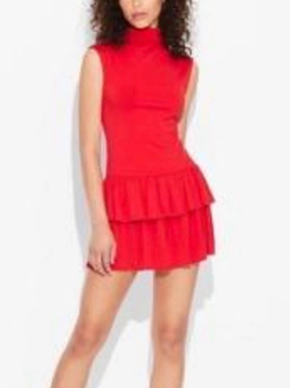 wild fable Red Sleeveless Tiered Mini Dress